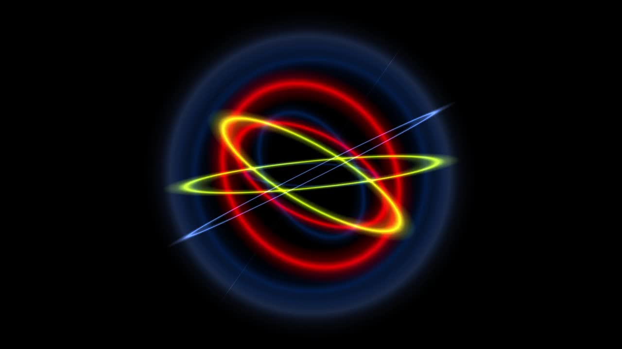 原子轨道射线光抽象4k视频素材
