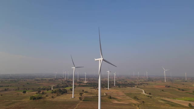 风电场，怀邦，Nakhon Ratchasima，泰国，航拍视频素材