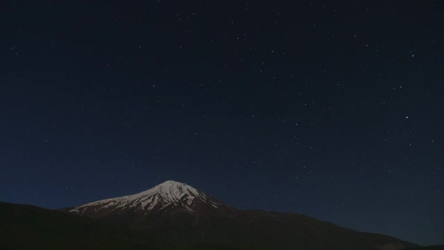 星星和Damavand山视频素材