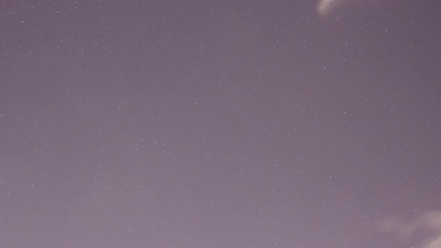 4k在夜空中移动的恒星轨迹的时间间隔。视频素材