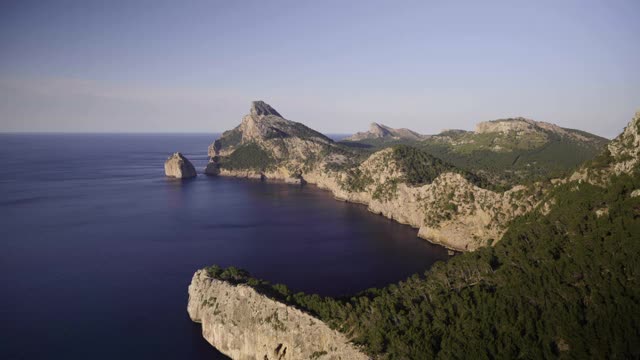 马略卡悬崖地中海海景视频素材