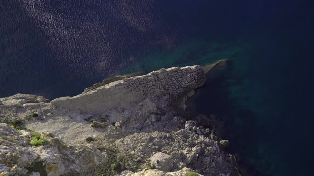 马略卡悬崖地中海海景视频下载