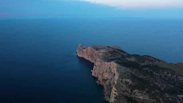 马略卡悬崖地中海海景视频下载