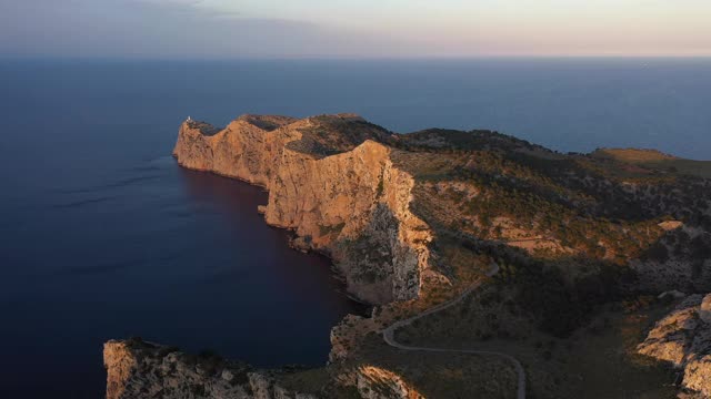 马略卡悬崖地中海海景视频素材