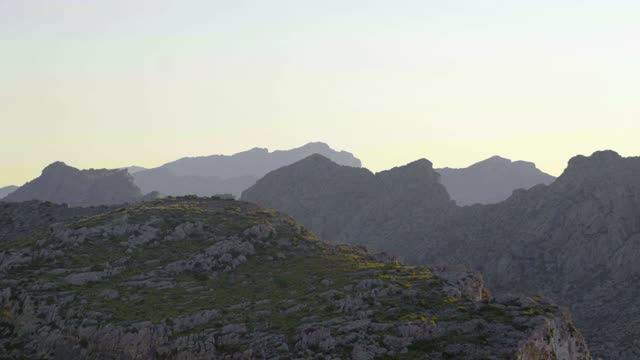 马略卡悬崖地中海海景视频素材