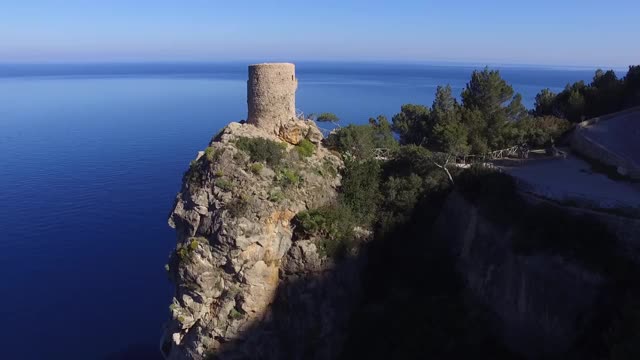 Torre del Verger, Banyalbufar, Mallorca, Spain报道视频素材