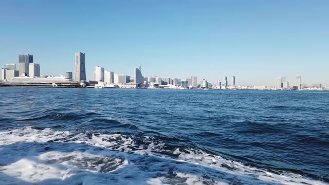 日本神奈川县横滨市的景色。视频素材