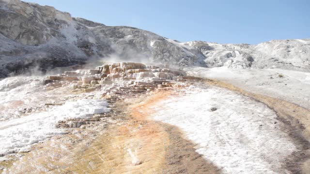 黄石国家公园的火山和地质景观是美国独有的世界奇观视频素材