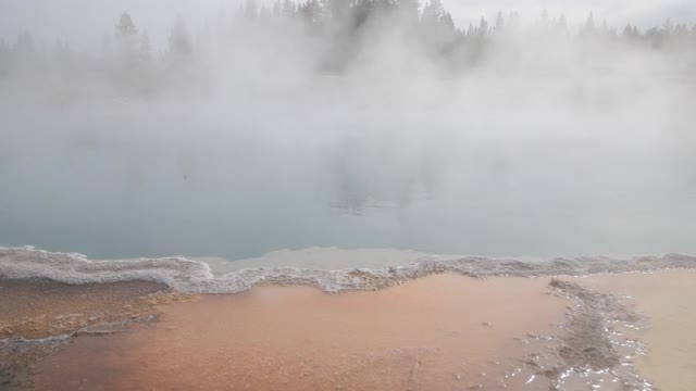 黄石国家公园的火山和地质景观是美国独有的世界奇观视频素材