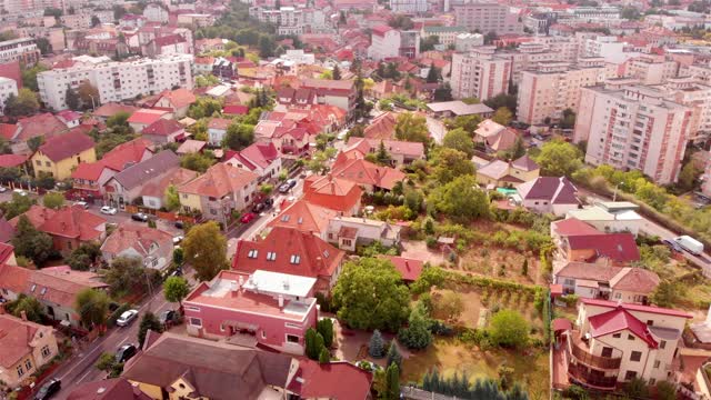 欧洲城市屋顶鸟瞰图视频素材