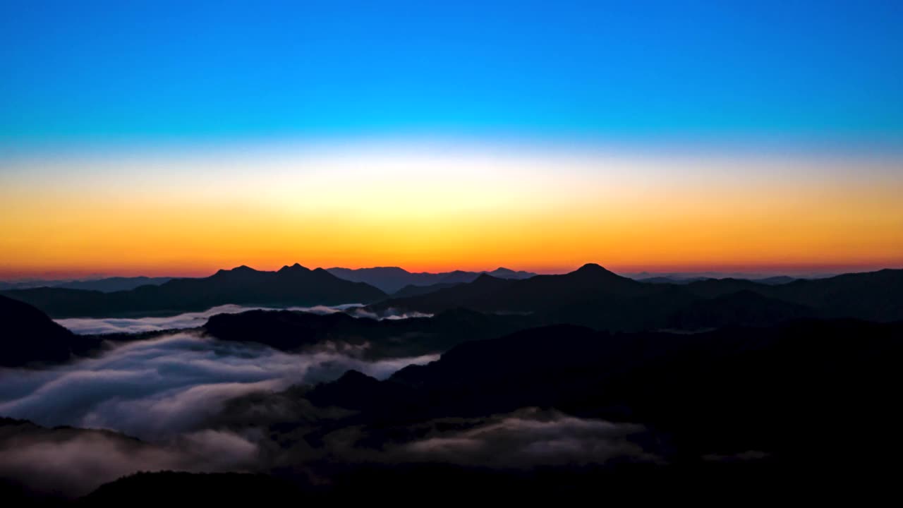 山云海/加平郡，京畿道，韩国视频素材