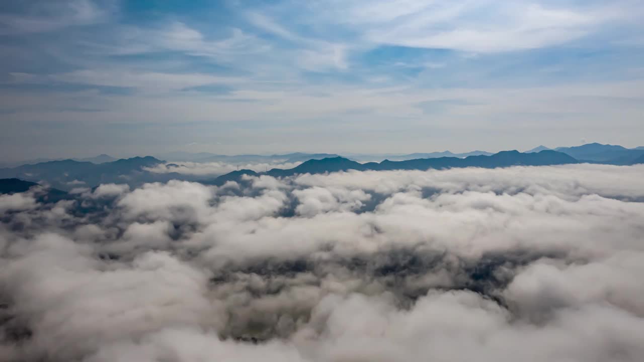 韩国京畿道和鸣山/加平郡的云海视频素材