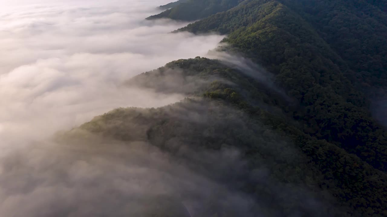 韩国京畿道和鸣山/加平郡的云海视频素材