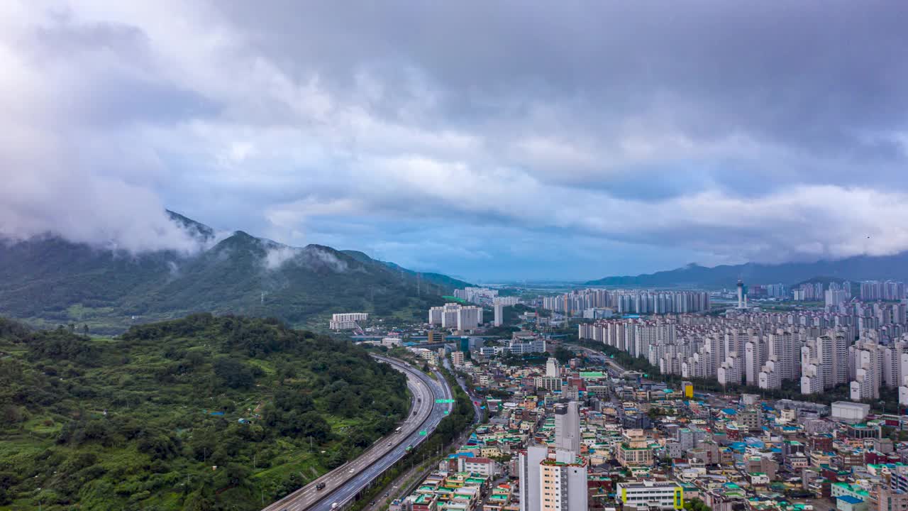 市中心风景/羊三寺，庆尚南道，韩国视频素材