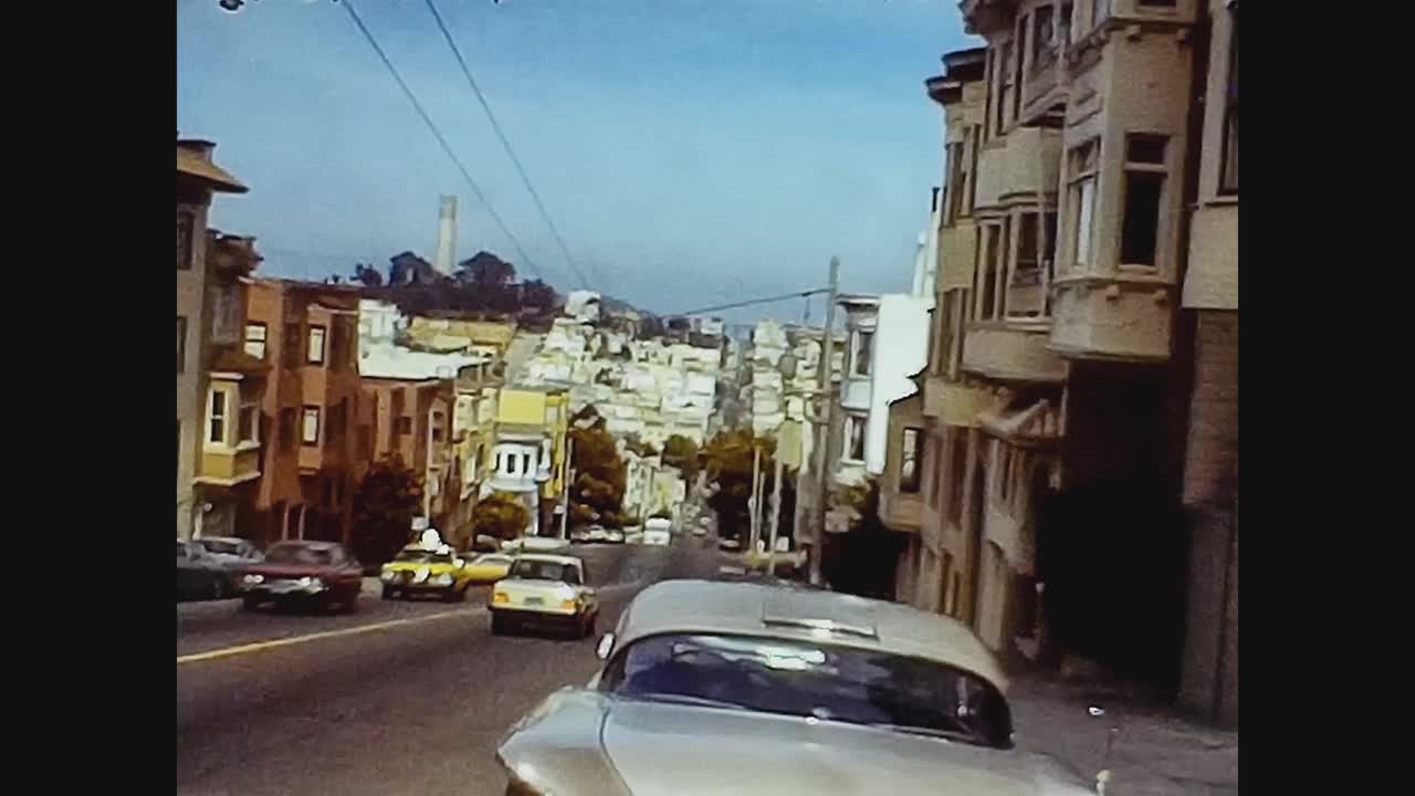 美国旧金山，1979年，旧金山街景15号视频素材