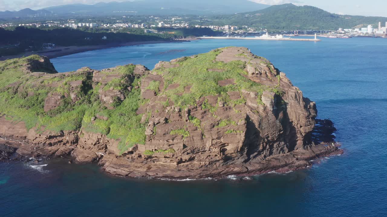 永美丽海滩/西浦浦，济州岛，韩国视频素材