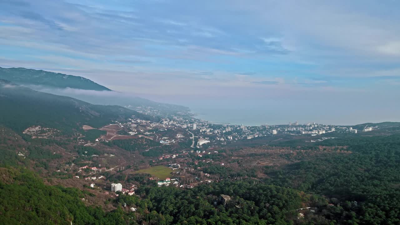 山村鸟瞰图视频素材