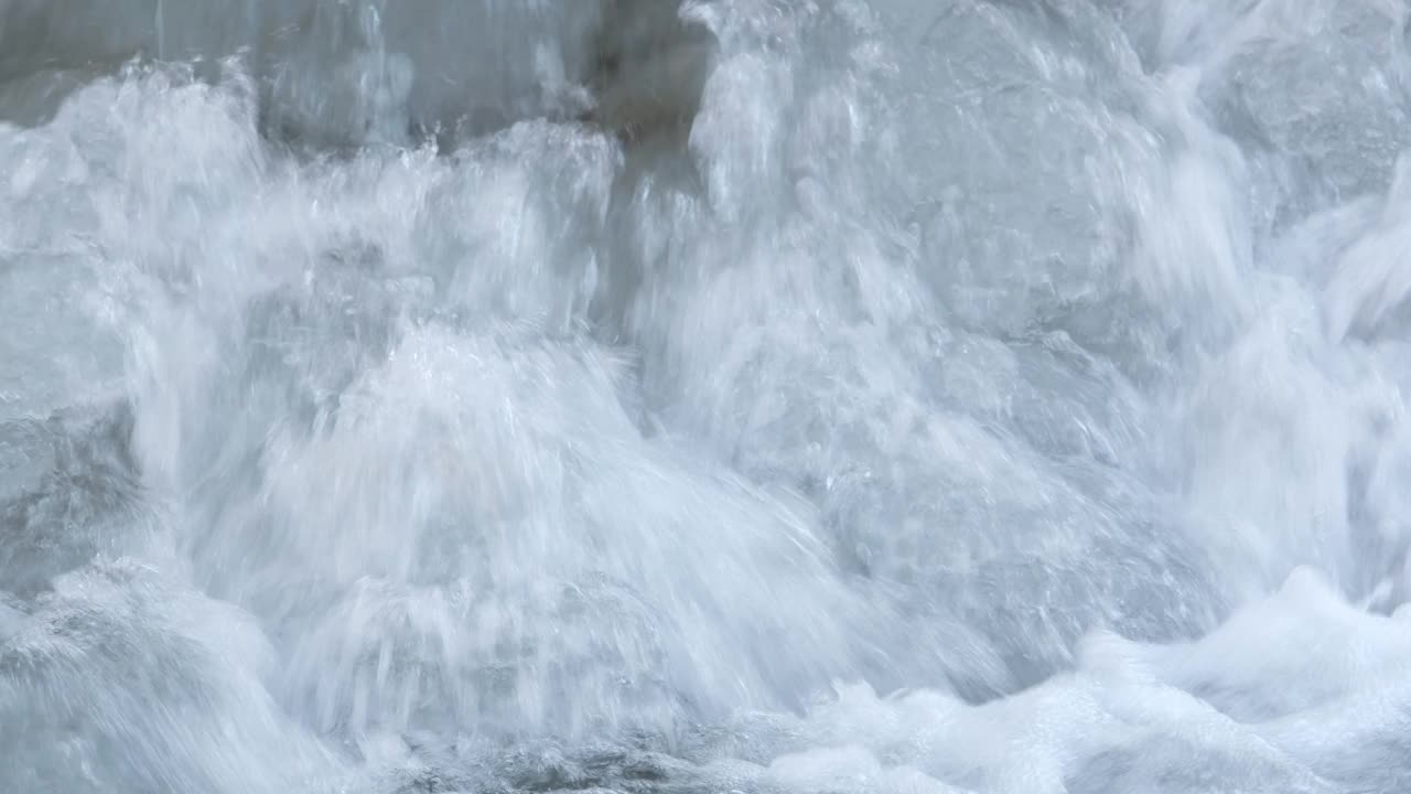 流动水中的冰视频素材