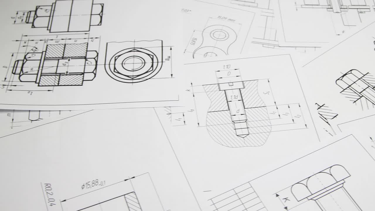 机械工程制图视频素材