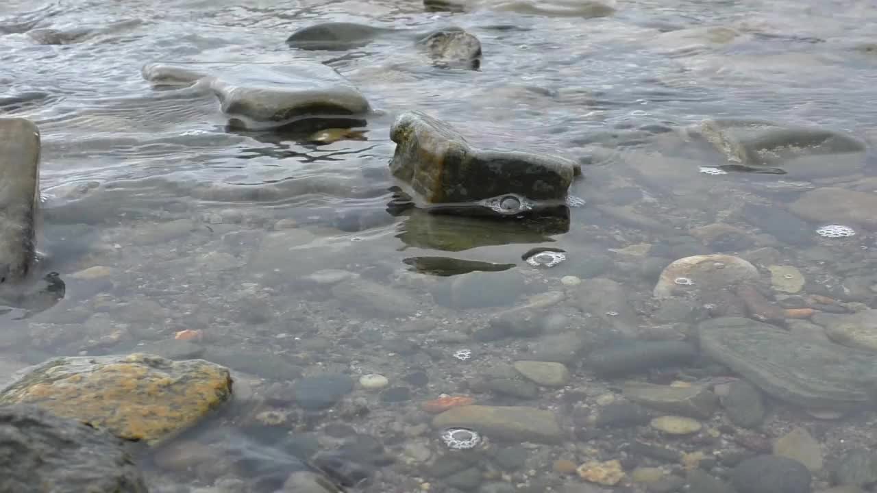 水里的石头视频素材