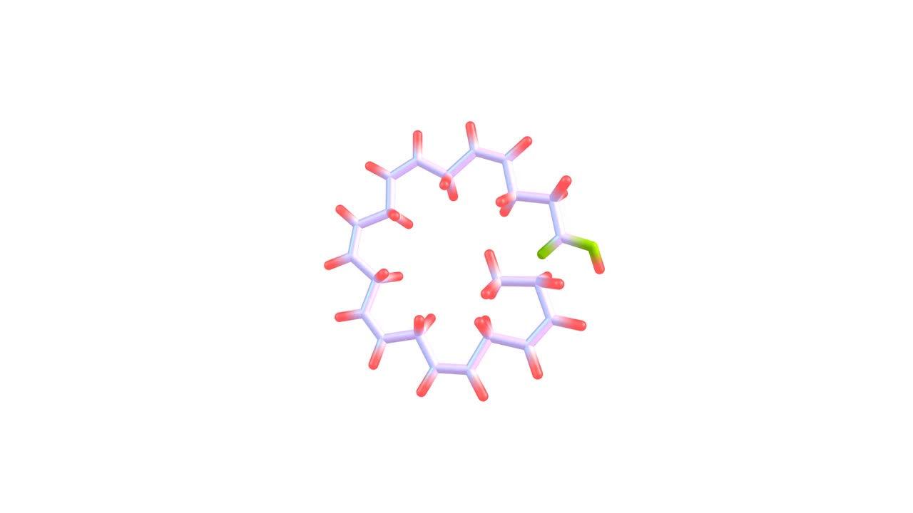 二十二碳六烯酸分子旋转录像视频素材