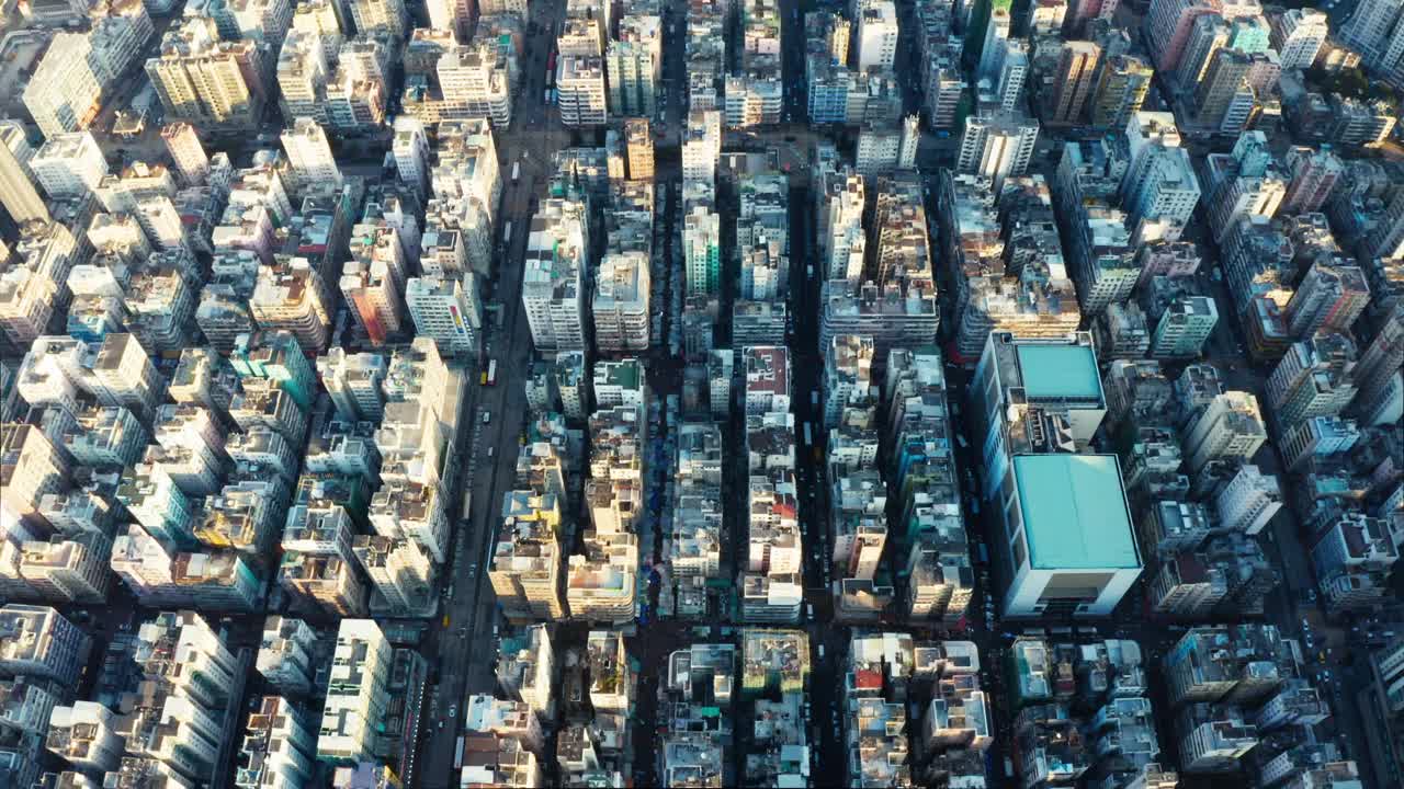 无人机拍摄香港深水埗地区视频素材