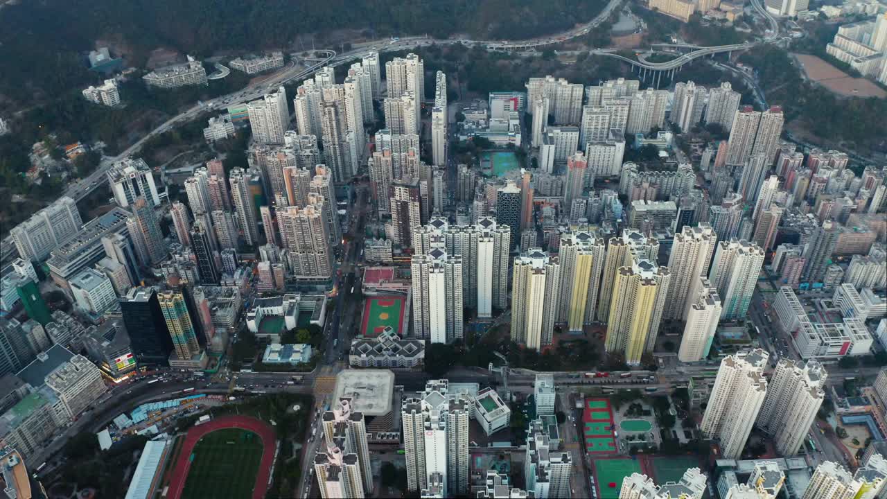 无人机拍摄香港深水埗地区视频素材