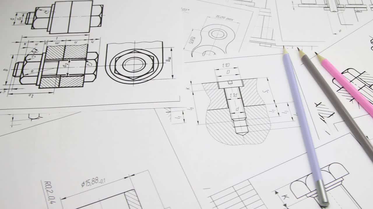 机械工程制图视频素材