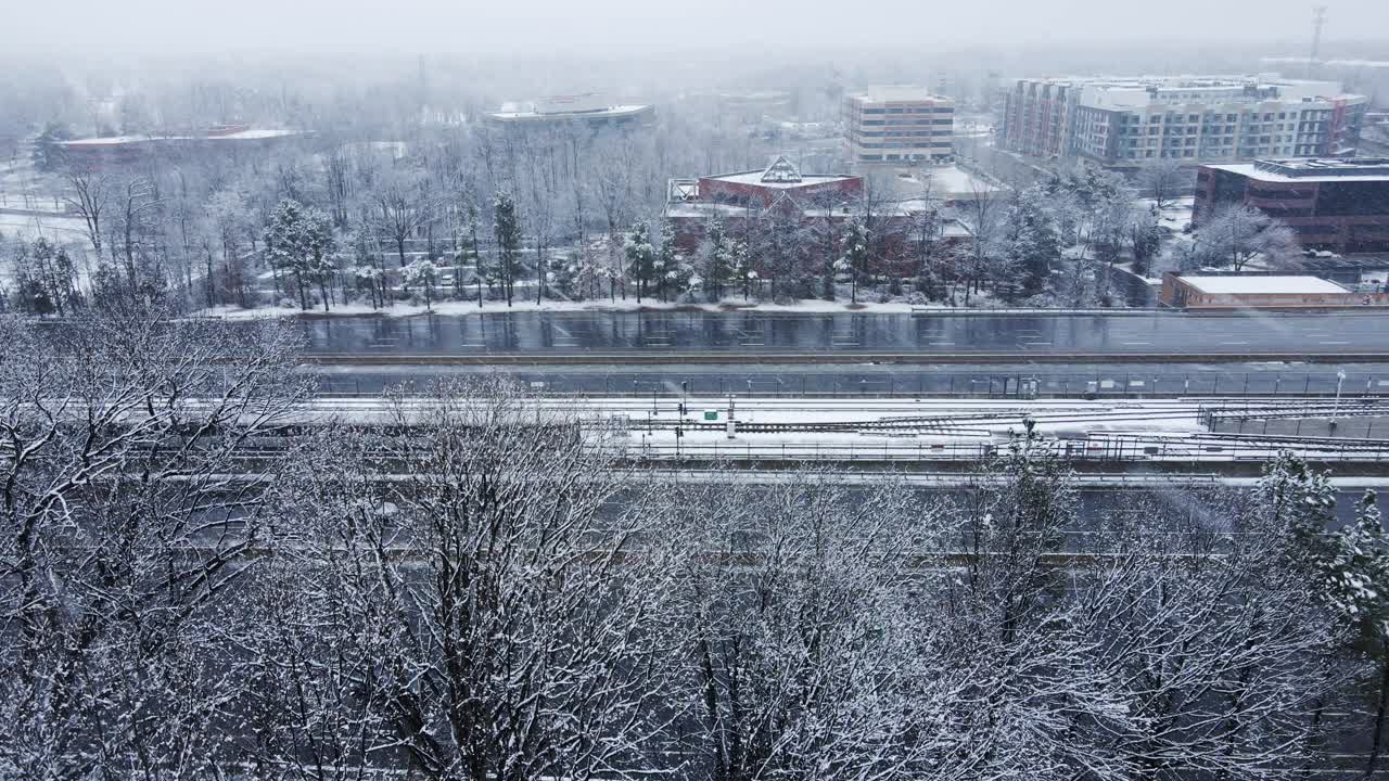 暴风雪在地铁视频素材