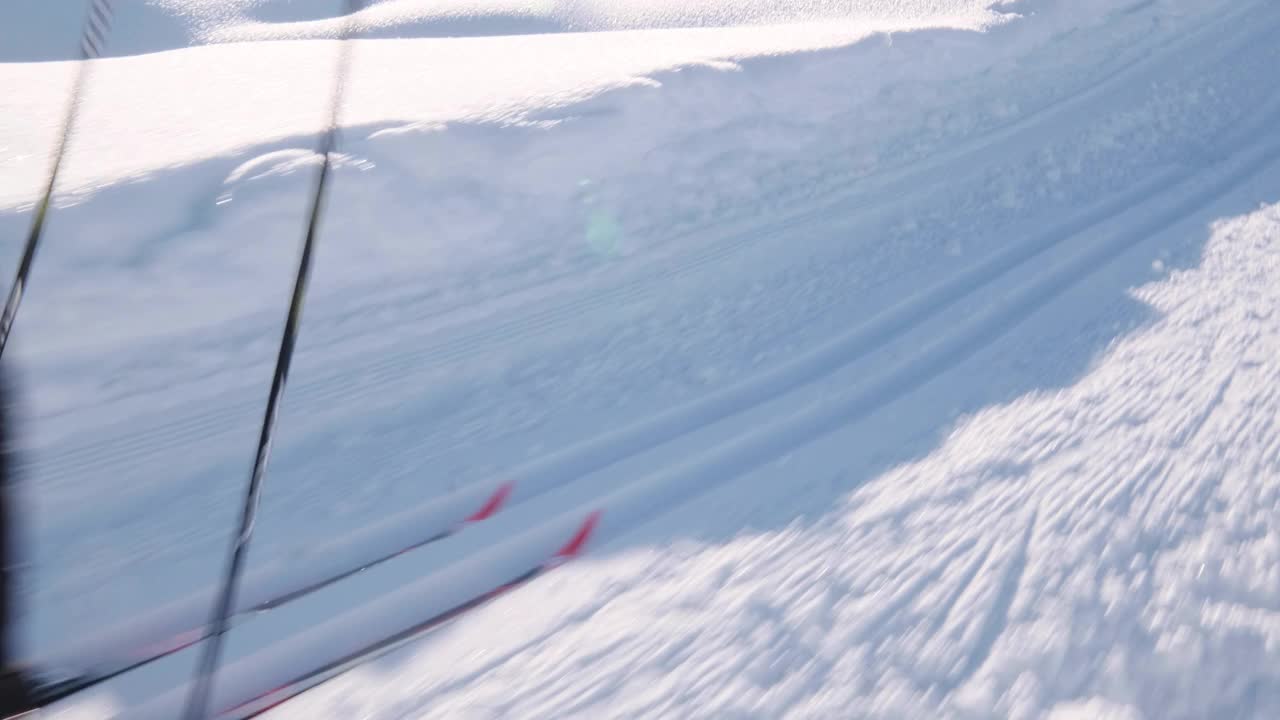 女子越野滑雪在挪威视频素材