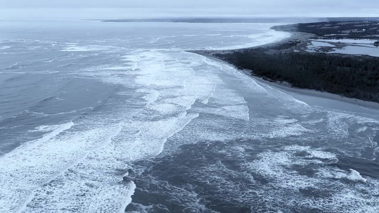 在大西洋海岸冲浪-时间流逝视频素材