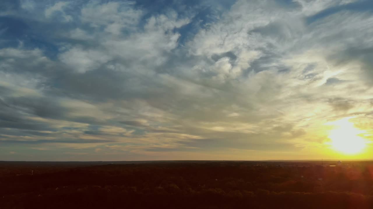 美丽的黄昏，美丽的日落，美丽的天空全景视频素材