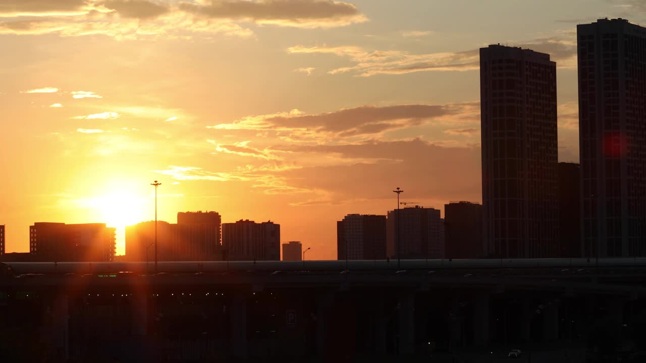 夜城的景观视频素材