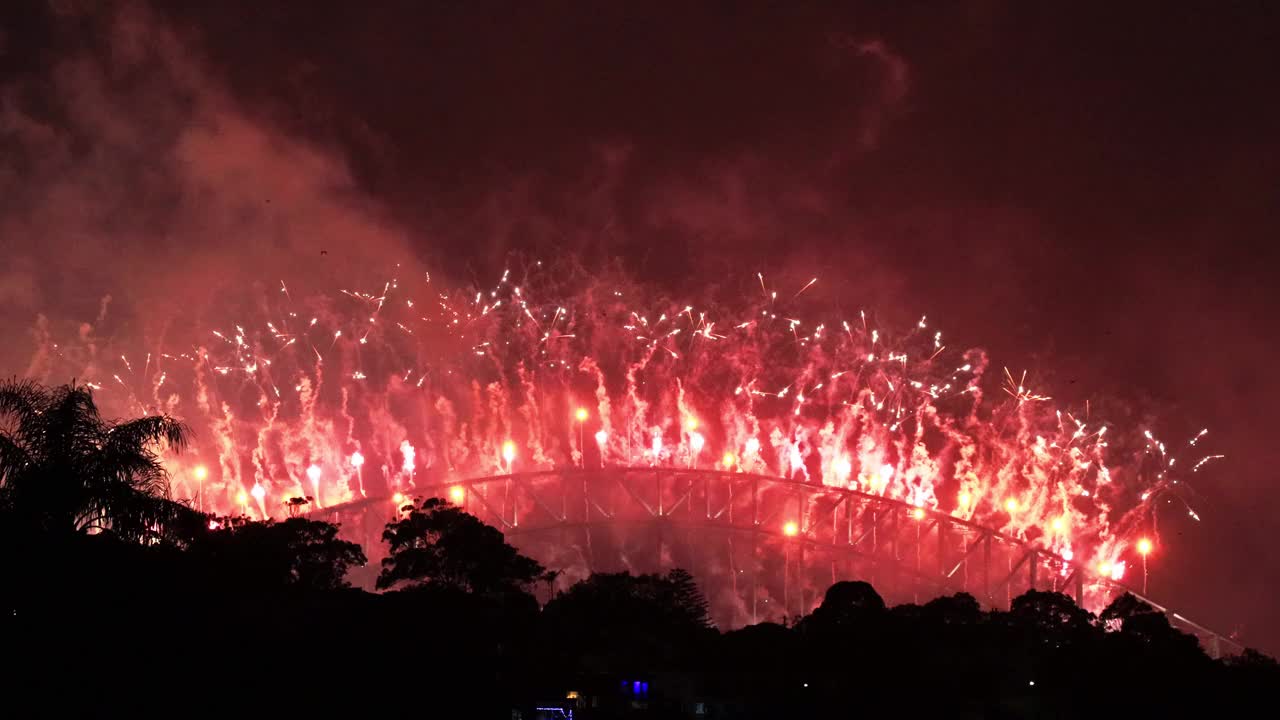 烟花瓦弗顿桥结束视频素材