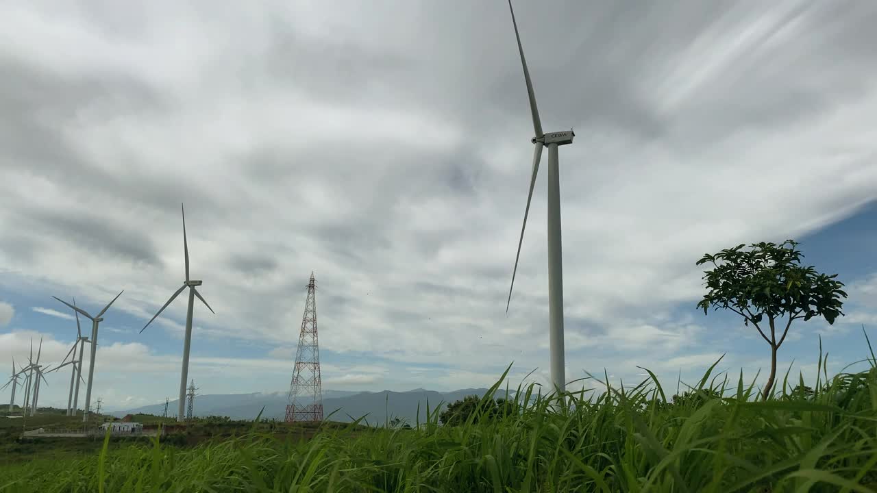 风车农场能源概念视频素材