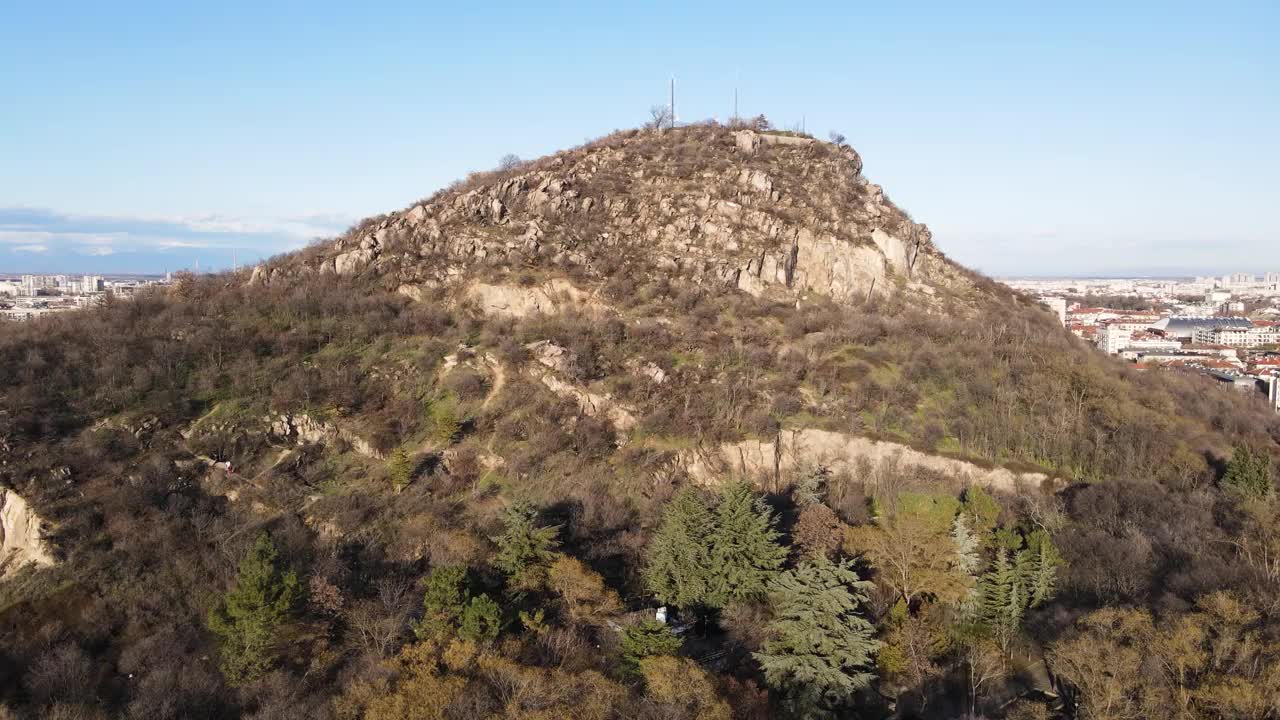 保加利亚普洛夫迪夫市的哲登山丘和全景视频素材