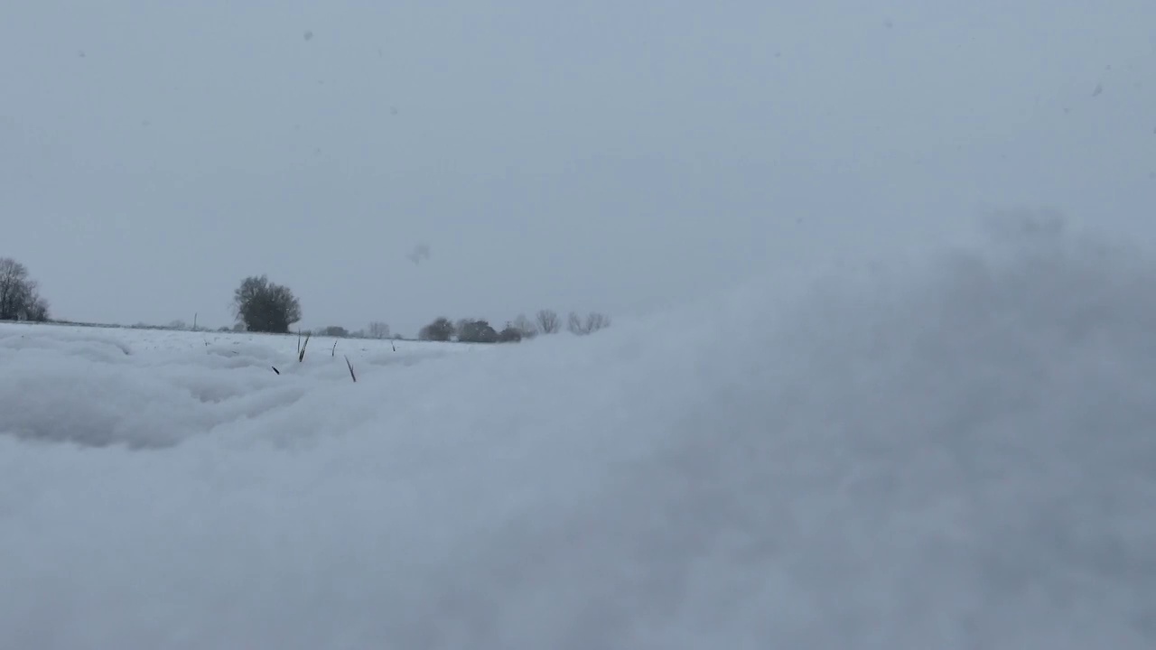 低角度雪原视频素材