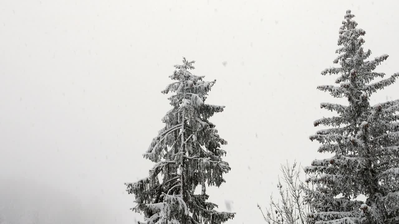 瓦尔泰利纳下大雪视频素材