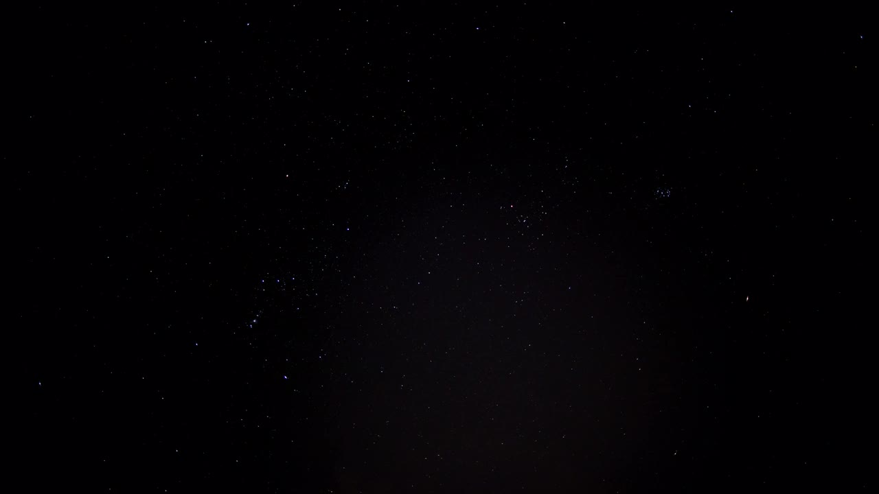 夜景，满是星星的夜晚视频素材