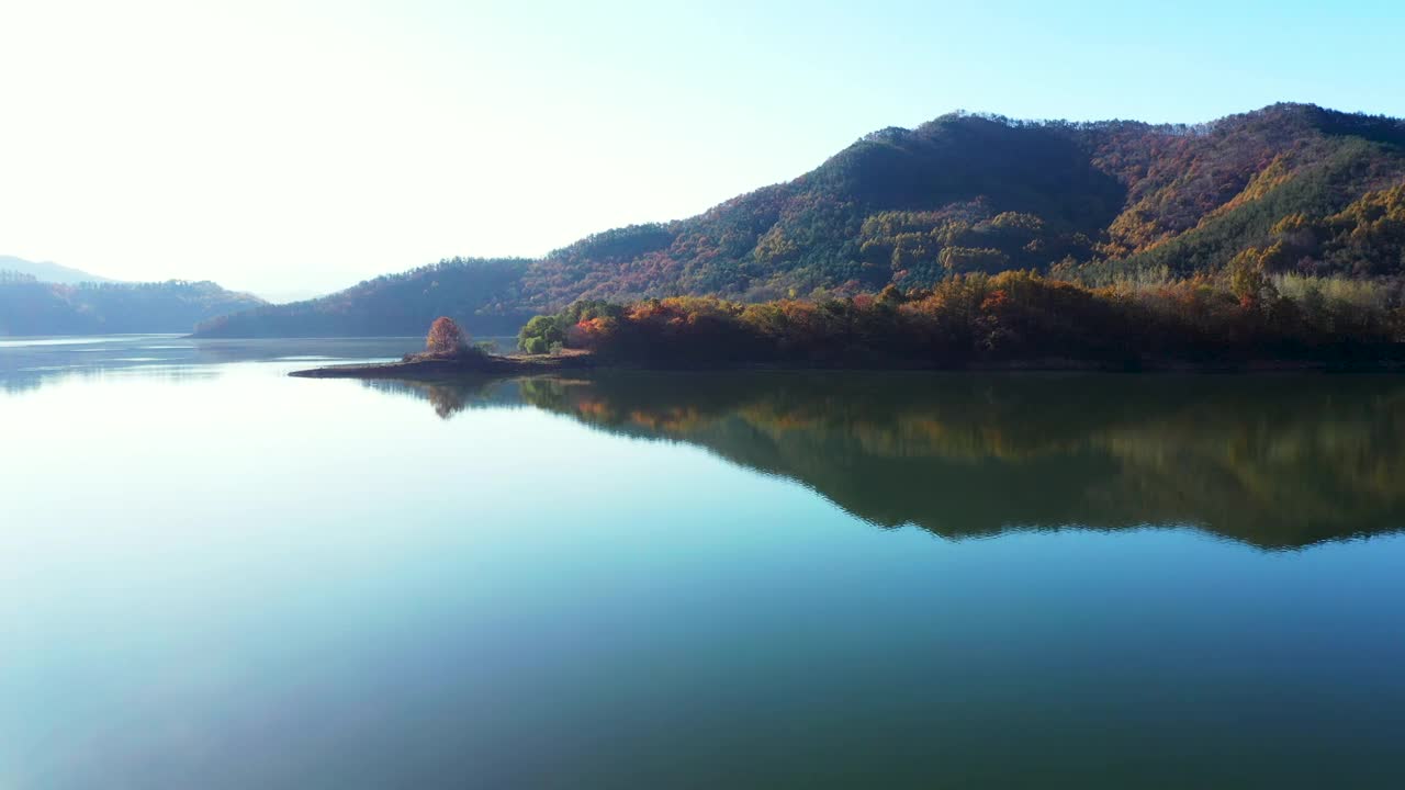 永达湖风光/济南郡，全拉岛，韩国视频素材