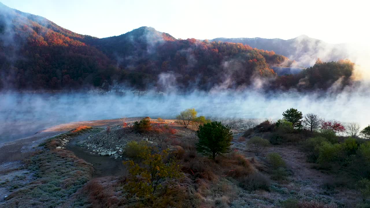 永达湖风光/济南郡，全拉岛，韩国视频素材