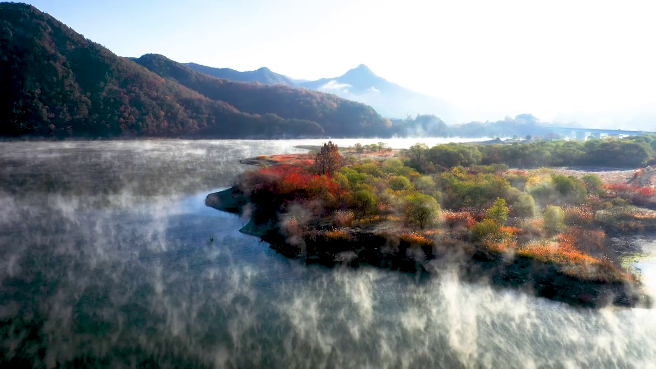 永达湖风光/济南郡，全拉岛，韩国视频素材