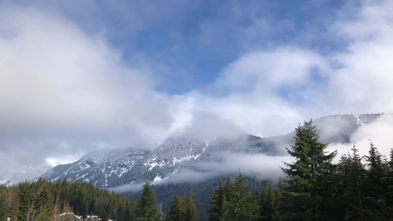 冬天白雪皑皑的瀑布山视频素材