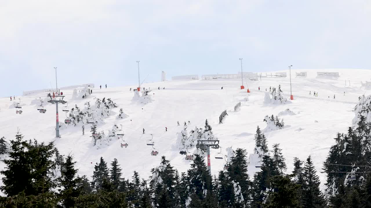 完美的滑雪条件视频素材