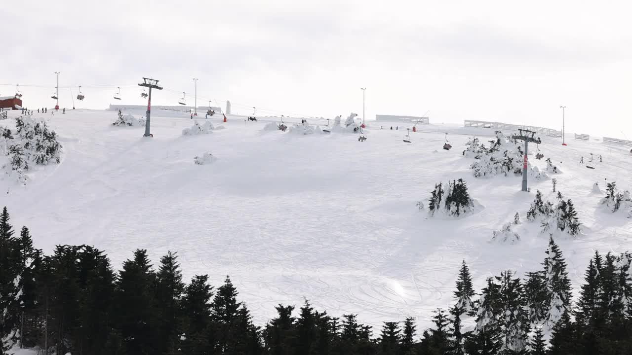 完美的滑雪条件视频素材