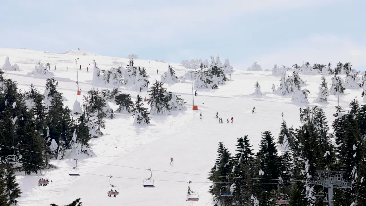 完美的滑雪条件视频素材