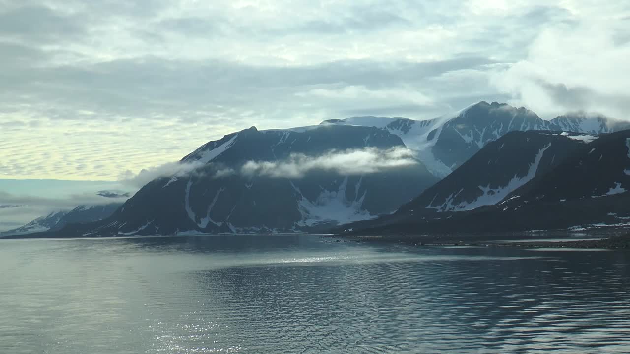 冰川和北纬山脉视频素材