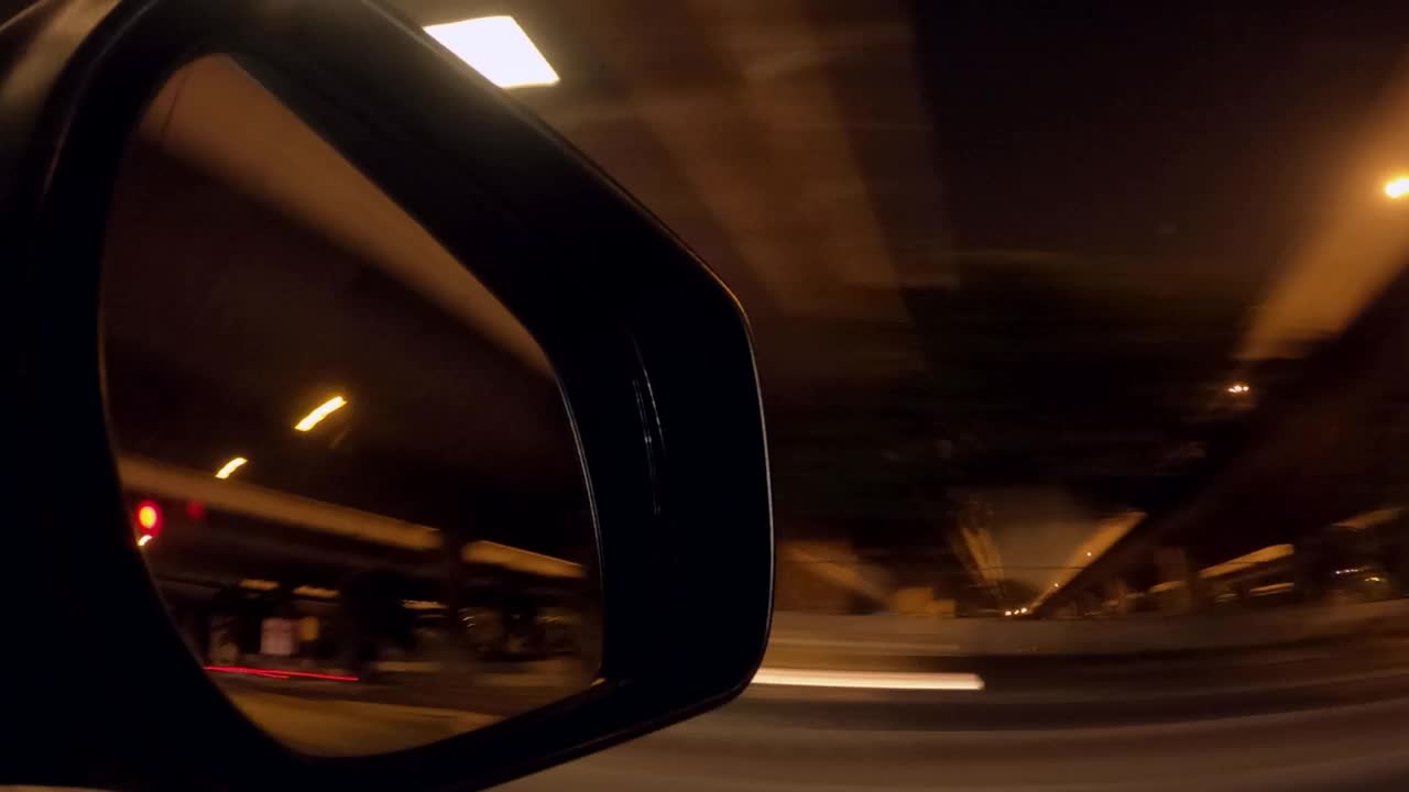 在曼谷驾驶Hyperlapse Side Mirror View 4k视频素材