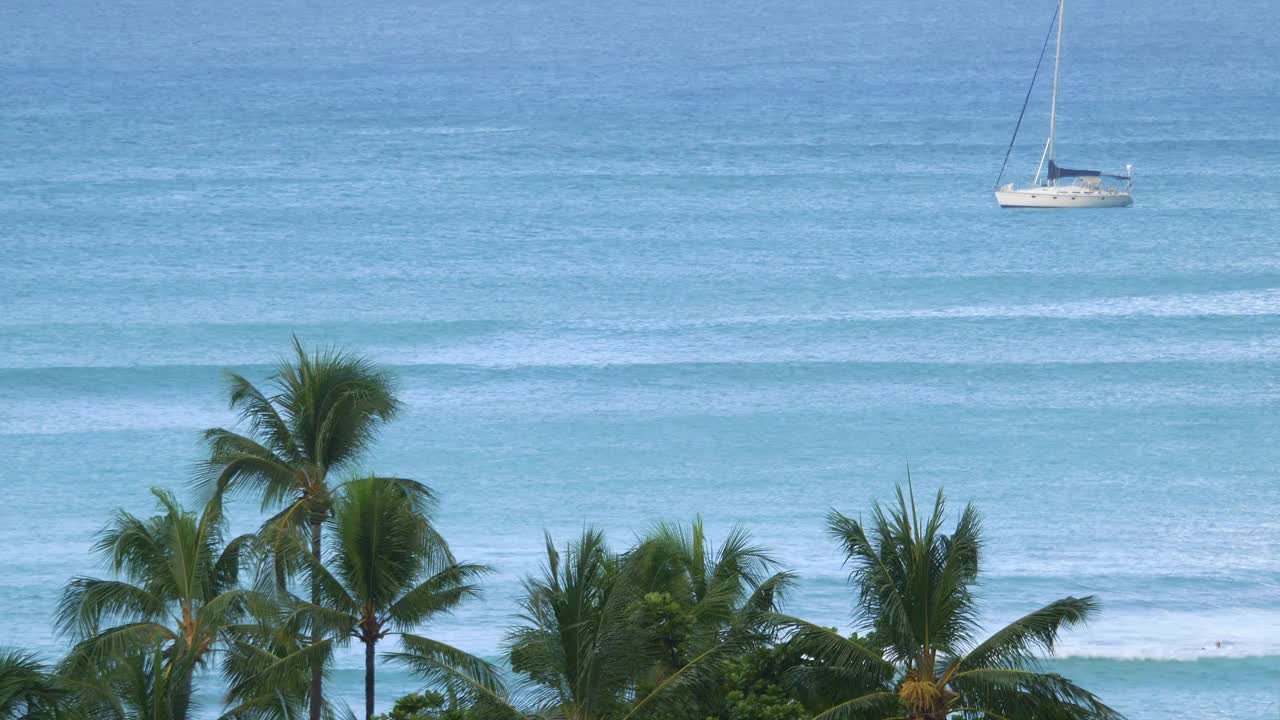 夏威夷神奇海岸线的延时视频，4k格式视频素材