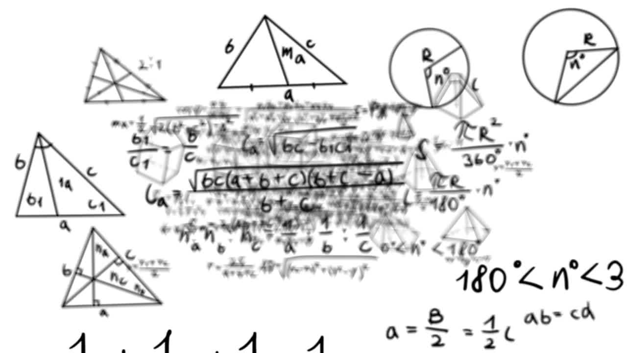 复杂的数学计算视频素材